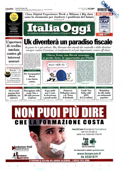 Italia oggi : quotidiano di economia finanza e politica